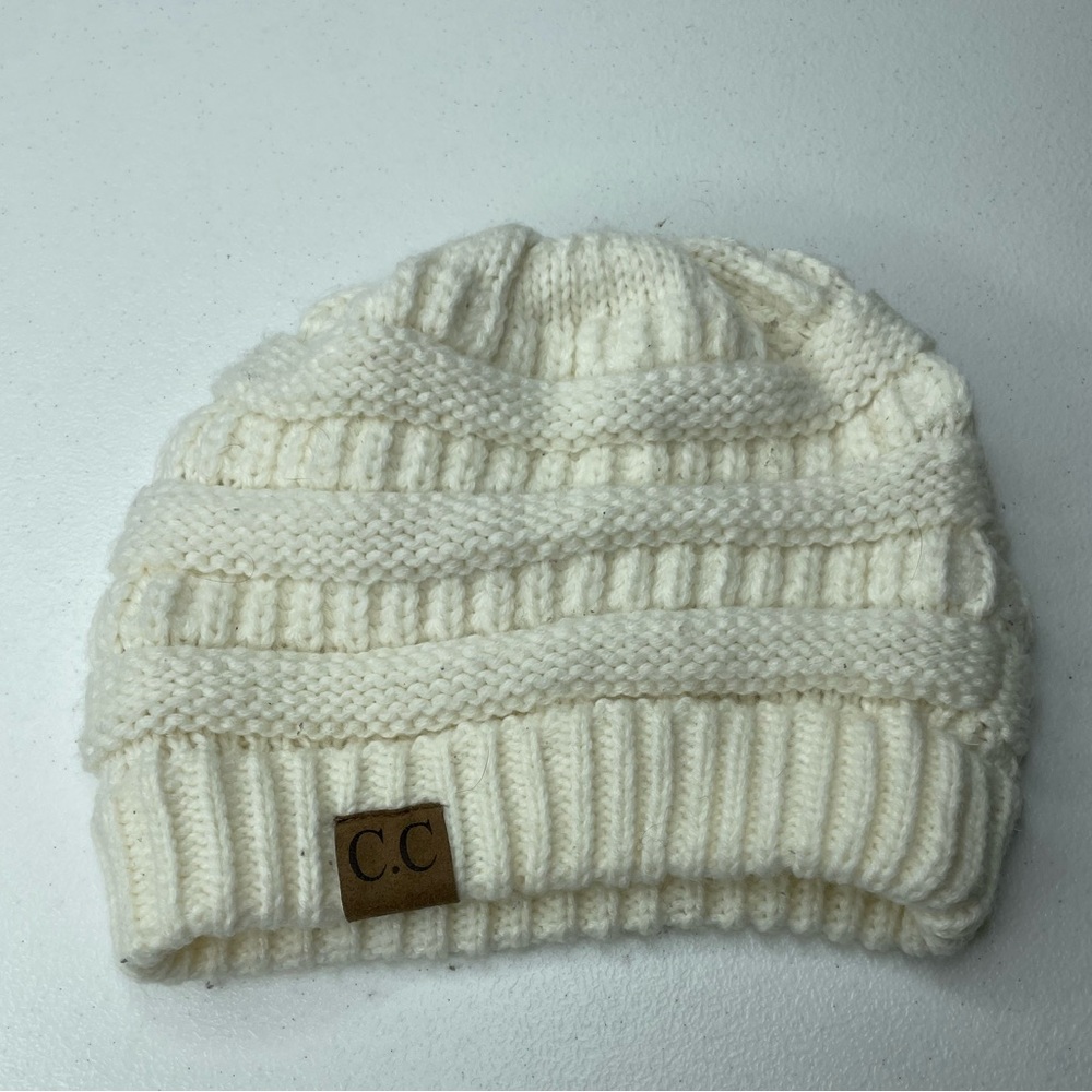 C.C. Knit Soft Ladies Women's Beanie Cream Tan One Size Fits All.
